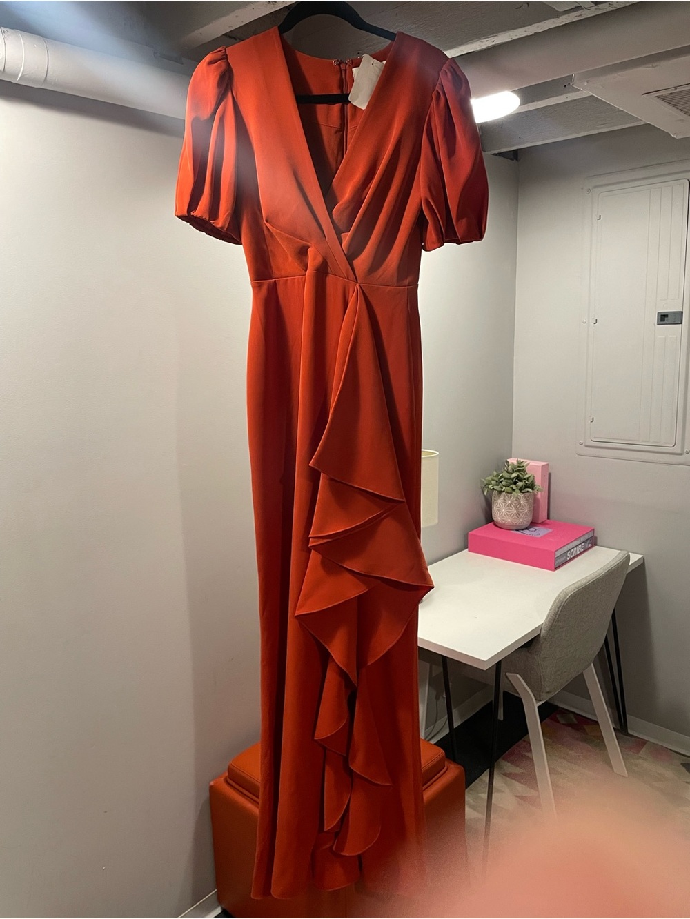 Sachin + Babi Mila Crepe A-line Gown, Spice, size 0
